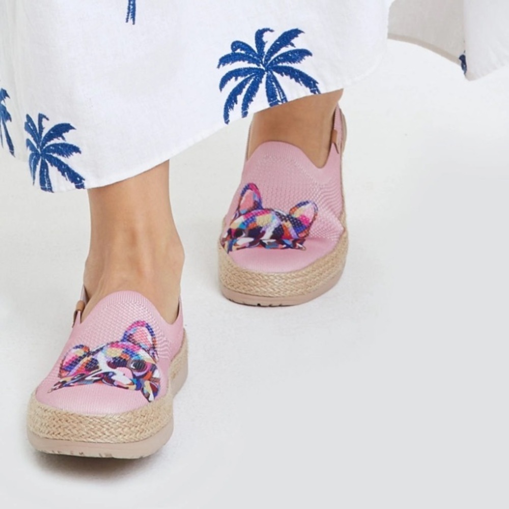 UIN New Lazy Dog Marbella Slip on Espadrilles Shoes Jute Womens size 10.5